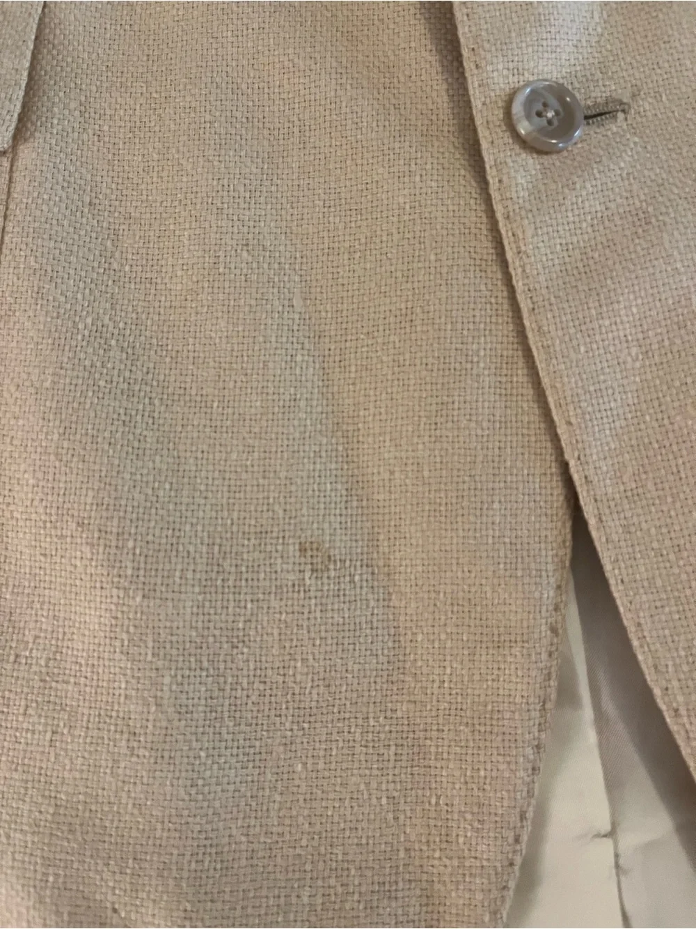 Miller Brothers with Loro Piana Custom Light Beige Cream Two-Button Sport Coat
